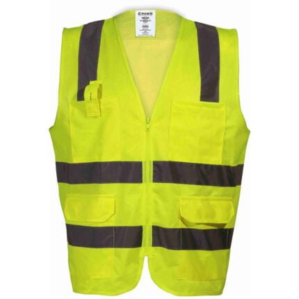 FAGEO REFLECTIVE VEST HIGH DEFINITION WITH ZIPPER AND POCKETS 051