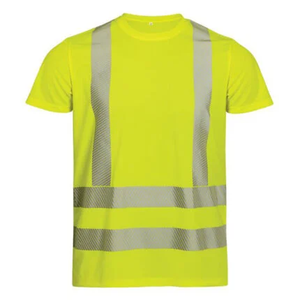 FAGEO T-SHIRT FLUO 100% POLYESTER WITH REFLECTIVE TAPES PRT130