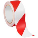 HAZARD TAPE RED-WHITE 50mm x 66m