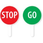 STOP & GO SIGN TRAFFIC WITH HANDLE