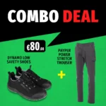 COMBO DEAL: DYNAMO LOW SAFETY SHOES + PAYPER POWER STRETCH WORK TROUSER